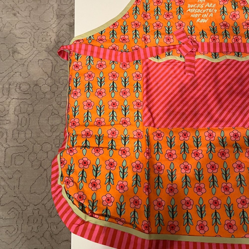 My Ducks Are Definitely Not in a Row Colorful Kitchen Apron NWT Cotton (x) - Picture 11 of 14